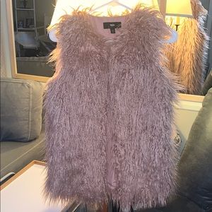 Pink faux fur vest